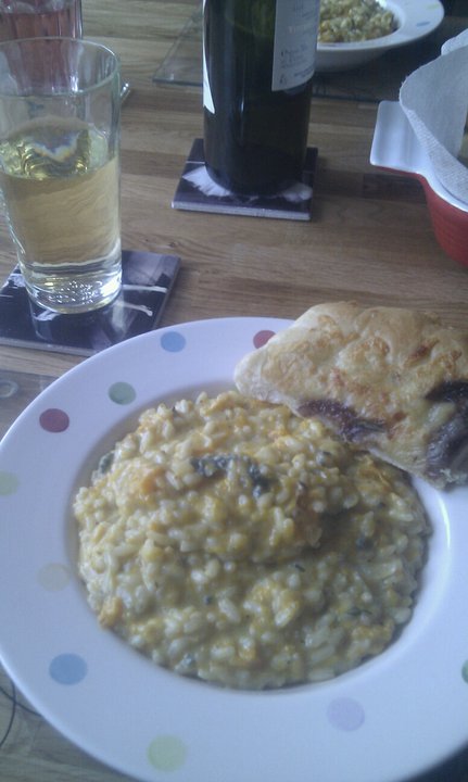 Butternut squash and blue cheese risotto