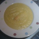 Nom, with a thick wedge of bread! Nom, with a thick wedge of bread!
