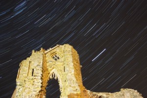 Star Trails over Whitby Abbey
