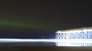 Aurora over Saltburn Pier